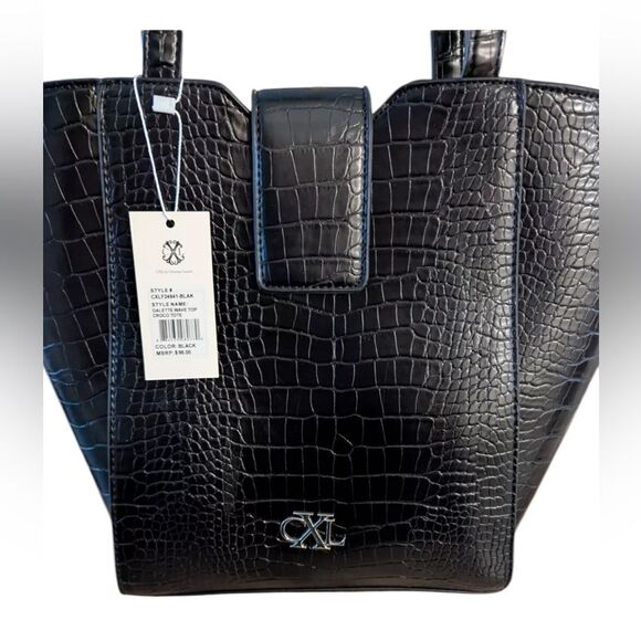 CXL GALETTE WAVE TOTE BY CHRISTIAN LACROIX IN BLACK - Picture 3 of 9